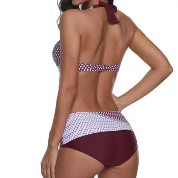 Maudymosi Kropkowany Bikini Komplektas Seksualus Maudymosi Kostiumėlį Push Up Brazilijos Bikini Kostiumai Moterų Plaukimo Bikini Maillot De Bain Plius Dydis