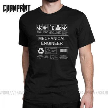 Mechaninė Inžinerija T-Shirt Vyrams Automobilių Fix Inžinierius Derliaus Medvilnės Tees Įgulos Kaklo trumpomis Rankovėmis T Shirts Suaugusiųjų Drabužiai