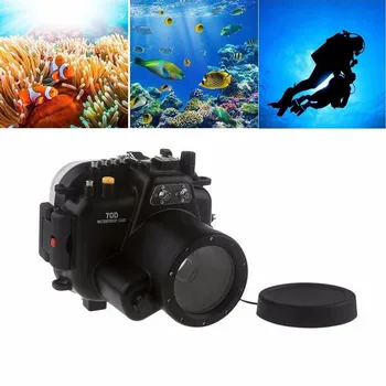 Meikon 40M Vandeniui Povandeninį Fotoaparatą Būsto Atveju Canon EOS 70D 18-55mm Objektyvas