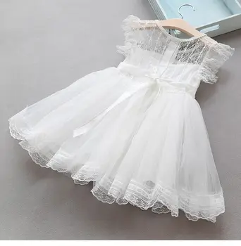 Mergaičių Suknelės 2020 Metų Vasaros, Nauja Vaikų Dėvėti Mergina Saldus Šalies Frocks Balta Nėrinių Princesė Tinklelio Suknelė Mergaitėms Gimtadienis 3 10Yrs