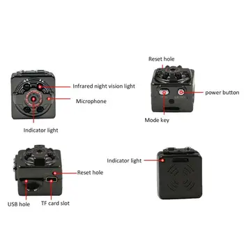 Mini Kamera WIFI Kamera SQ8 VISĄ Naktį Viziją, Vandeniui Apvalkalas CMOS Jutiklis, Diktofonas, vaizdo Kamera DV mažas fotoaparatas
