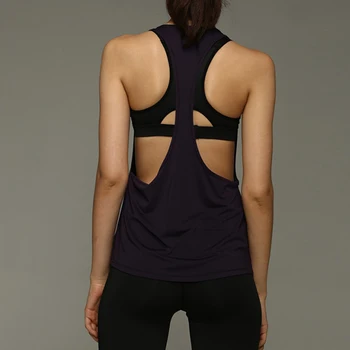 Moteris Sporto Top Jersey pasinaudoti T-shirt Top Gym Sporto elastingumą Berankovė Liemenė Singlet Veikia Mokymo Drabužiai moterims