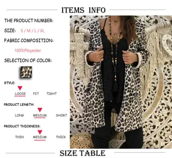 Moterų Leopardas Spausdinti Gobtuvu Ilgas Kailis Seksualus Žiemą Šiltas Vėjas Megztinis Kailis Ilgas Kailis Atsitiktinis streetwear Cardigan