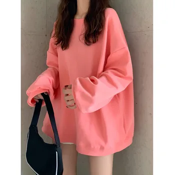 Moterų Megztinis Prarasti 2020 M. Rudenį Plonas Prašmatnus Kailis Tingus Stiliaus Ins Madinga Vientisų Palaidinukė Harajuku Streetwear Estetinės Negabaritinius