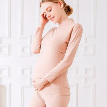 Motinystės pyjama nustatyti, nėščioms moterims, apatinis trikotažas krūtimi Sleep & Lounge slaugos pajama