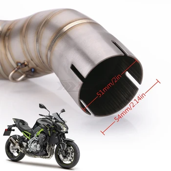 Motociklo Viduryje Vamzdis Išmetamųjų Dujų Nuorodą Vamzdis Paslysti Ant Skyrius Kawasaki Z900 2017 2018 Išmetamųjų Dujų Sistema Be Dujų Išmetimo Duslintuvo