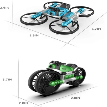 NAUJAS Drone Su Kamera 2.4 G Nuotolinio Valdymo Sraigtasparnis Deformacijos Motociklų Veidrodėliai Keturias ašis Orlaivių Rc Quadcopter Žaislas Vaikas