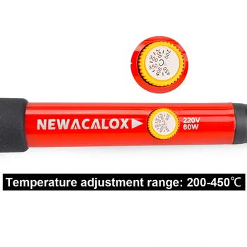 NEWACALOX 110V/220V 60W Thermoregulator Elektros lituoklio Rinkinys Atsuktuvas Desoldering Siurblys Patarimas Vielos Replės Suvirinimo Įrankiai,