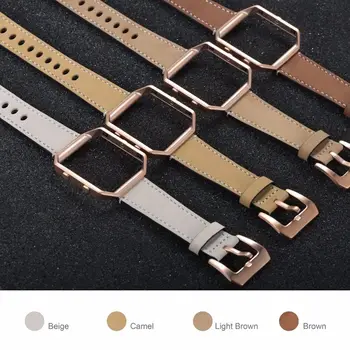 Natūralios Odos Žiūrėti Juostos Fitbit Blaze Pakeitimo Juosta +Meatal karkasinis Namas Wrsit Juostos Fitbit Blaze Smart Watch Band