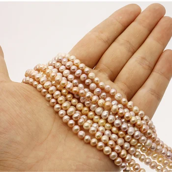 Natūralūs gėlavandenių perlų 4-5mm Baroko prarasti karoliukai Žvaigždė papuošalai priėmimo 