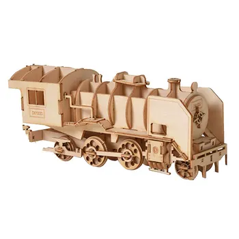 Naujas 3D Medinė Dėlionė Modelį, Vaikai, Rankų darbo Žaislai, Lavinimo Medienos Laivas, Traukinys, Lėktuvas Savarankiškai Asamblėjos Švietimo Žaislas Vaikams Dovanų