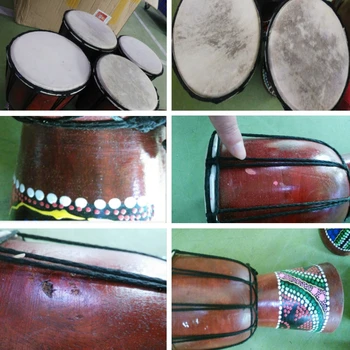 Naujas 4 colių Profesinės Afrikos Djembe Būgnų Bongas Medienos Gera Garso Muzikos Instrumentas Lašas Laivas