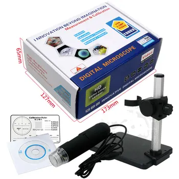 Naujas 500X 1000X 8 LED Skaitmeninis Mikroskopas USB Endoskopą Kamera Microscopio didinamasis stiklas Elektroninis Mikroskopas su Stovu