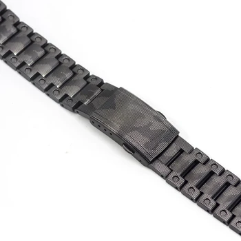 Naujas Atvykimo DW5600 GW-M5610 Nerūdijančio Plieno Juodos spalvos Kamufliažas Žiūrėti Nustatyti Watchband Bezel/Case Metalo