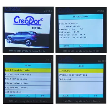 Naujas Kūrėjas C310+ Pro V6.4 Versija OBD 2 OBDII Multi-Sistema Kodo Skaitytuvas Skaitytuvas BMW Mini OBD2 skaitytuvo PK inpa k dcan d gali