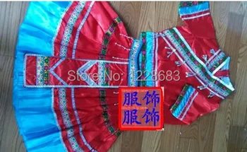 Naujas Moterų Miao Hmong Drabužius Senovės Tradicinių Šokių Kinų Suknelė Plius Dydis Hmong Miao Drabužiai