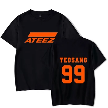 Naujas kpop grupės ATEEZ T-shirt marškinėlius Viršūnes Hongjoong Seonghwa Yunho Yeosang San Mingi Wooyoung Jongho ATEEZ Paauglys Z