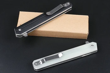 Naujas stilius guolių sulankstomas peilis lauko kempingas įrankių peilis aštrus D2 plieno ašmenys G10 rankena lauko savigynos peilis