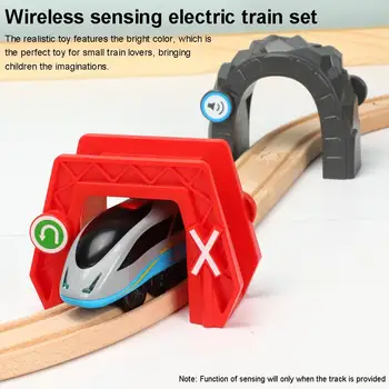 Naujausias Aukštos Kokybės Medinis Žaislas Traukinio Baterija Traukinio Modelis Žaislas Belaidžiai Jutikliai Žaislas Traukinio Suderinamumas Su Medinių Bėgių