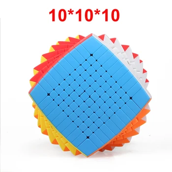 Naujausias Viršuje SHENGSHOU 10 Sluoksnių 85mm Stickerless 10*10*10 Magic Cube Greičio Įspūdį 10'x10 Kubo Švietimo Žaislai, Dovanos cubo magico