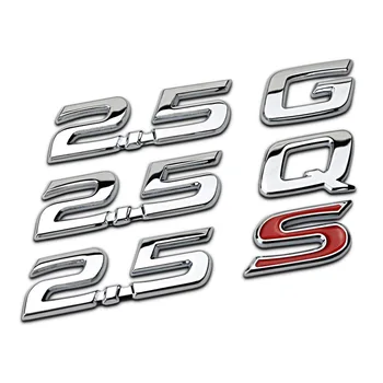Nauji 2.5 G 2,5 S 2.5 Q Automobilių Uodega Poslinkis Lipdukas Asmeninį Metalo Automobilių Kėbulo Emblema Ženklelio Lipdukai Toyota Camry Aksesuarai
