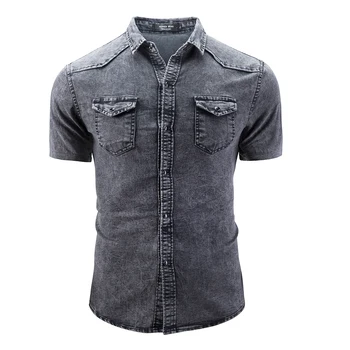 Nauji marškinėliai užsienio prekybos vyriški drabužiai, džinsai trumpas rankovėmis marškinėliai mens marškinėliai vyrams mados marškinėliai vyrams lagre dydis M-XXXL