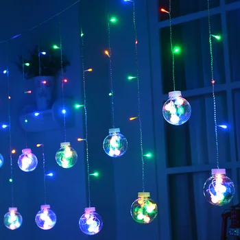 Naujieji Metai Apdaila Navidad LED Šviesos Juostelės, Norinčių Kamuolys Naujųjų Metų Gaminiai, Užuolaidų Šviesos Kalėdų Papuošalų už Gimdymo Namų