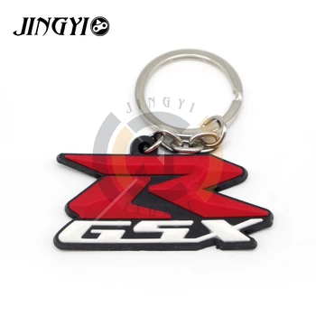 Naujų Motociklų Keychain Žiedas 3D Gumos Motociklą Raktų Žiedas Klavišą Grandinės Suzuki GSXR 750 GSXS 750 Moto Priedai