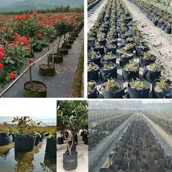 Neaustinis Audinys Auga Bag Black Sodo Augalų Auga Maišą Daržovių, Gėlių, Augalų Eco-Friendly Augti Krepšys