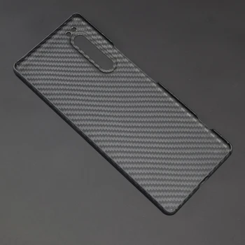 Nekilnojamojo Anglies Pluošto Telefono dėklas Sony Xperia 1 II-Ultra plonas antidetonaciniai Aramido Pluošto apvalkalo