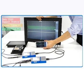 Nešiojamas Skaitmeninis Oscilloscope USB Įkrovimo 2 Kanalų Pralaidumo Virtualios Laboratorijos Metrų FKU66