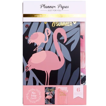 Niekada Flamingo Serijos Rišiklio Sąsiuvinis Puslapis A6 Planuotojas Dozatoriais už Lovedoki Nešiojamieji kompiuteriai Biuro Reikmenys, Mokyklos Raštinės reikmenys