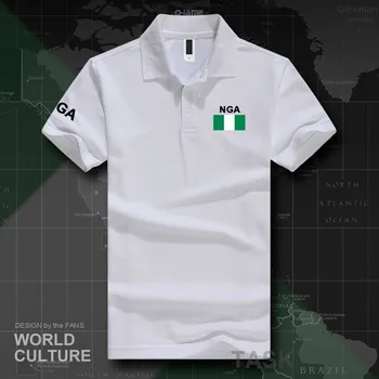 Nigerija Nijeriya Nigerijos polo marškinėliai vyrams trumpomis rankovėmis balti ženklai spausdinami šalies 2017 medvilnės tauta komandos vėliava nauja NG