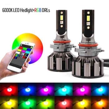 Niscarda H7 RGB LED Žibintai H1 APP 
