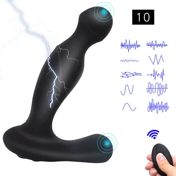 Nuotolinio Valdymo Elektros Smūgio Prostatos Massager Analinis Butt Plug G Spot Vibruojantis Dildo, Vibratoriai Suaugusiųjų Sekso Žaislais Vyrams, Moterims
