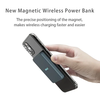 OISLE Magnetinio Belaidžio Nešiojamų built-in 4225mah Baterija iPhone12 mini Pro Max Galia Bankas Ultra Įkroviklis Qi Magsafe bankai