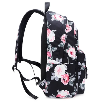 OKKID 3pcs/set studentų gėlių mokyklos backapck mergaitėms mielas bookbag vaikų gėlių parkeris, pieštukas maišelį vaikai mokyklos maišą nustatyti bagpack