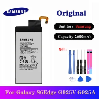 Originalios Baterijos Samsung Galaxy S6 EB-BG920ABE 2550mAh / S6 Krašto EB-BG925ABE 2600mAh Aukštos Kokybės Originali Telefono Baterijos