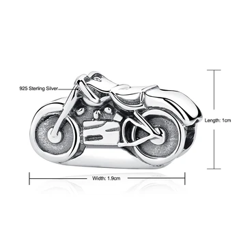 Originalus 925 Sterlingas Sidabro Granulių Senovinių Motociklų Žavesio Karoliukai Tinka Originalios Apyrankės Karoliukai Papuošalai Priėmimo