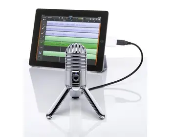 Originalus Samsonas Meteoras Mic Įrašymo Studijoje Kondensatoriaus Mikrofonas Kartus-atgal Koja su USB Laidu Krepšys kompiuteriui