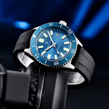 PAGANI DIZAINO Atsitiktinis Sporto Laikrodžiai Vyrams Blue Top Brand Safyro Stiklas Laikrodžio Nerūdijančio Plieno, atsparus Vandeniui Mechaninė Žiūrėti