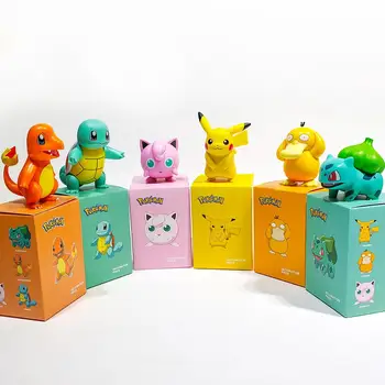 POKEMON Charmander Cleffa Pikachu Bulbasaur Squirtle Psyduck Pocket Monstras Poké Modelis Veiksmų Skaičius, Vienas Gabalas Žaislas Vaikams dovanų