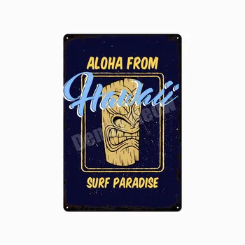 Paplūdimys Surf Plakatas Derliaus Metalo Skardos Pasirašyti Havajai Šalies Meno Tapybos Pub Baras Klubo Lauko Namo Apdaila Miami Sienų Lipdukai N293