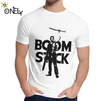 Patogus Evil Dead Pelenų Boomstick Marškinėliai Vyras Derliaus Jaunų Stiliaus Klasikiniai O-kaklo Camiseta