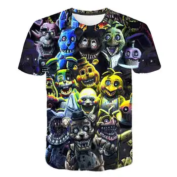Penkios Naktys Fredis 3D Vaikiški marškinėliai Juokingas Animacinių filmų vaikams Drabužiai, Kūdikių Berniukų marškinėliai Merginos kostiumas vasaros Viršūnes camiseta tees