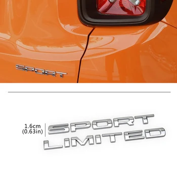 Poliravimo Sidabro Emblema Lipdukas, skirtas Jeep Liberty Modifikuotų Sporto Simbolis Decal 4 Runner Tik 3D Metalas Chrome 