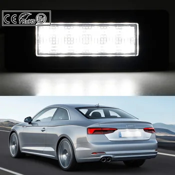 Pora LED licencijos numerio ženklo žibintas LED registracijos numerio lengvųjų Automobilių Reikmenys Audi A5 S5 Q2 Q5 2016-2019