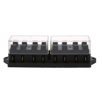 Portafusible Caja de Lydieji Pltico 8 Vs 12V para Coche Auto Negro