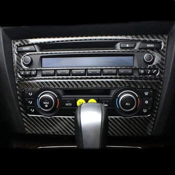 Priedai BMW 3 Serija E90 E92 E93 Anglies pluošto Kontrolės CD Skydelio Dangtelį Apdaila Oro kondicionavimo Angos Rėmo Apdaila Apdaila