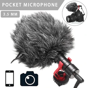 Profesionalus,-MM1 3,5 mm Mikrofono Kišenėje Vaizdo Mic su atsparus smūgiams Mount Tinka DSLR Kameros su vaizdo Magnetofonu 